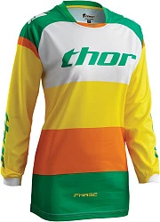 Thor Phase Bonnie джерси женская, зелено-оранжево-желтый