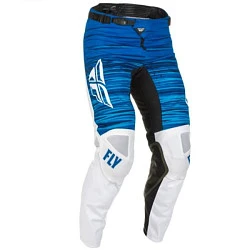 Fly Racing Kinetic Wave мотоштаны, бело-синий
