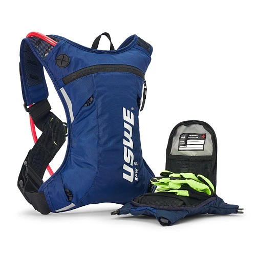 USWE Raw 3L Dirt Biking Hydration Pack (2L) Factory Blue рюкзак-гидропак, синий