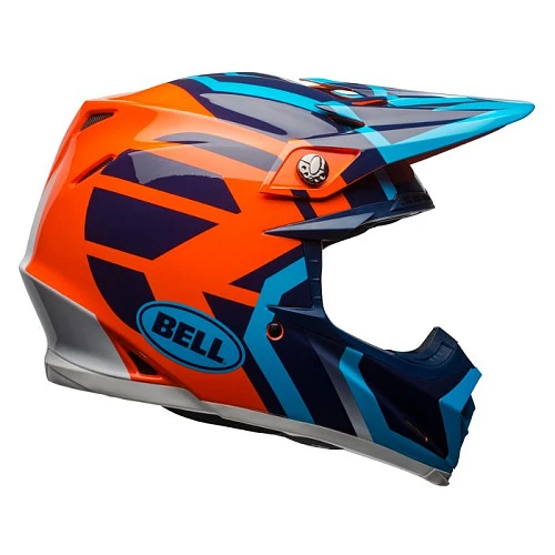 Bell Moto-9 Mips District шлем кроссовый, сине-оранжевый