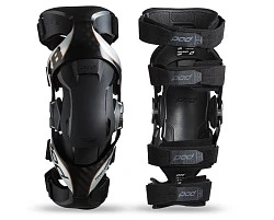 POD MX K8 2.0 Knee Brace наколенники, черно-серебристый