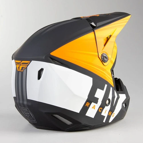 Fly Racing Kinetic K220 2020 шлем кроссовый, оранжево-черно-белый матовый
