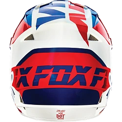 Fox Racing V1 Mako шлем кроссовый, сине-бело-красный