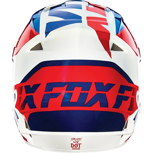 Fox Racing V1 Mako шлем кроссовый, сине-бело-красный