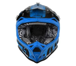 Just1 J32 SWAT Camo Blue Fluo шлем кроссовый, сине-черный
