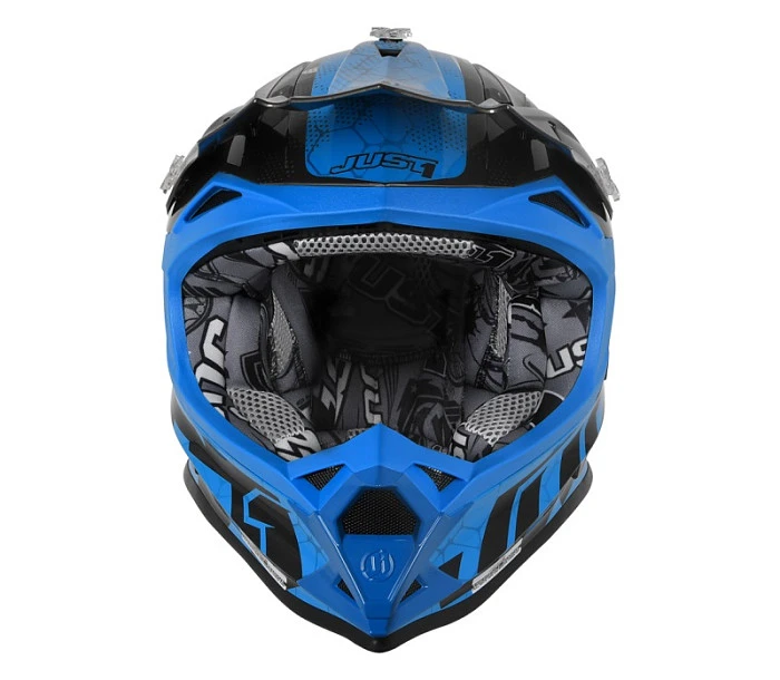 Just1 J32 SWAT Camo Blue Fluo шлем кроссовый, сине-черный