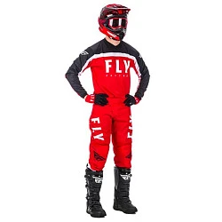 Fly Racing F-16 2020 джерси подростковая, красно-бело-черный