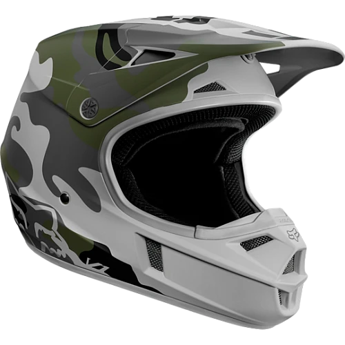 Fox Racing V1 San Diego SE ECE 2018 шлем кроссовый, хаки серый камуфляж