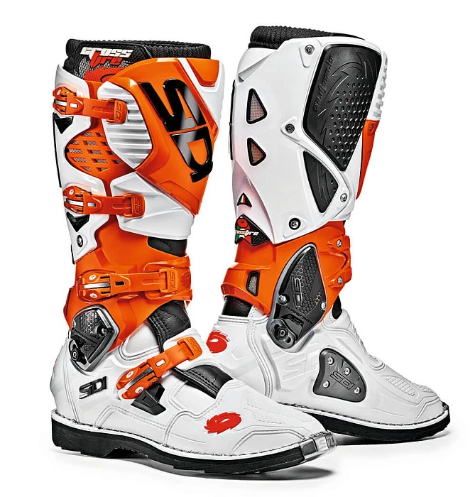 Sidi Crossfire 3 мотоботы, бело-оранжево-черный
