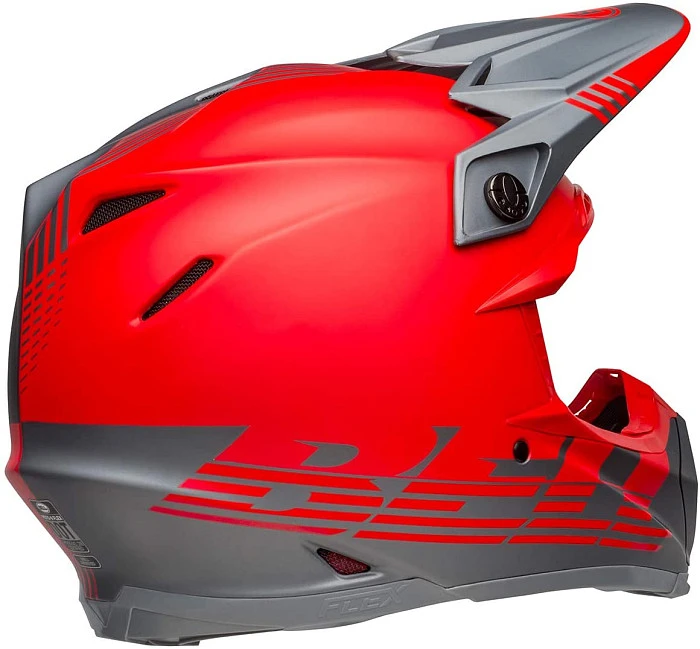 Bell Moto-9 Flex Seven Matte Gray/Red шлем кроссовый