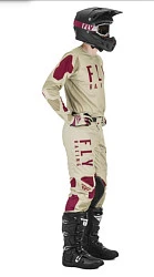 Fly Racing Kinetic K221 2021 комплект, бежево-бордовый