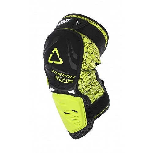 Leatt 3DF Hybrid наколенники короткие, черно-желтый