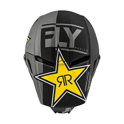 Fly Racing Kinetic Rockstar шлем кроссовый, серо-черно-желтый матовый