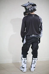 Blind Pigeon Chicano мотоштаны кросс, черно-серый