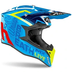 Airoh Wraap Street Azure шлем внедорожный, сине-желтый