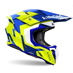 Airoh Twist 3 Dizzy Blue/Yellow Gloss шлем внедорожный