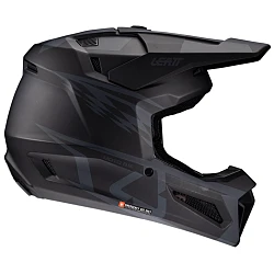 Leatt Kit Moto 3.5 V25 Stealth шлем кроссовый + Vizion 3.5 мотоочки