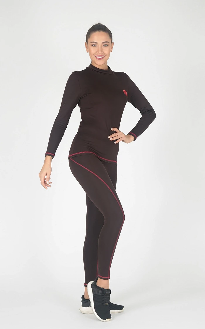 Hyperlook Flame Skin термобелье зимнее женское, джемпер, коричневый
