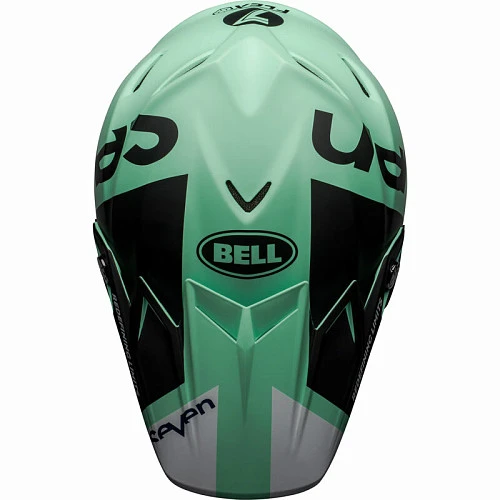 Bell Moto-9 Flex Seven Galaxy Matte Black/Mint/White шлем кроссовый