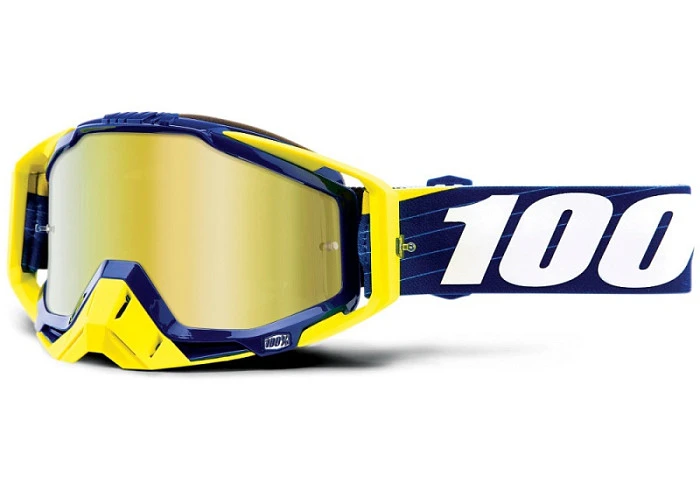 100% Racecraft Bibal Navy Mirror True Gold Lens мотоочки