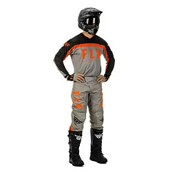Fly Racing F-16 2020 джерси подростковая, серо-оранжево-черный