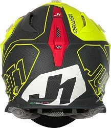 Just1 J18 Vertigo шлем кроссовый, красно-серо-желтый матовый