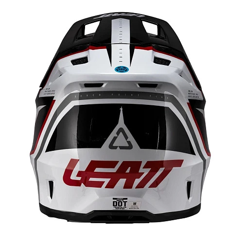 Leatt Kit Moto 7.5 V26  White/Red шлем кроссовый + Velocity 4.5 мотоочки, бело-красный