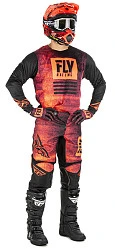 Fly Racing Kinetic Noiz джерси, черно-красный