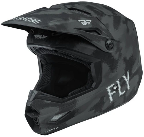 Fly Racing Kinetic S.E. Tactic шлем кроссовый детский, черный камуфляж