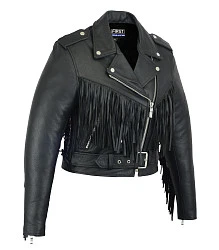 First L115FR Косуха кожаная женская с бахромой