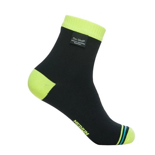 DexShell Ultralite Biking Hi-vis носки водонепроницаемые, черно-желтый
