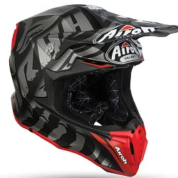 Airoh Twist Legend шлем внедорожный, черно-бело-красный