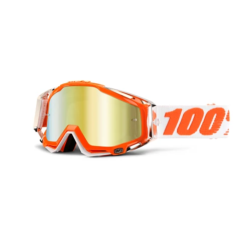 100% Racecraft Mandarina 2 мотоочки, оранжевый, зеркальная золотая линза