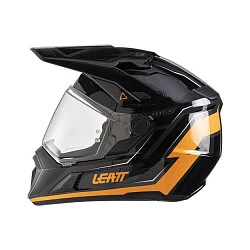 Leatt Kit ADV 7.5 Black/Orange шлем + Vizion 2.5 мотоочки, черно-оранжевый