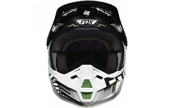 Fox Racing V2 Union SE шлем кроссовый, бело-черно-зеленый