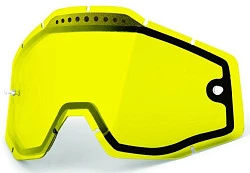 100% Racecraft/Accuri/Strata Vented Dual Yellow линза двойная, желтый