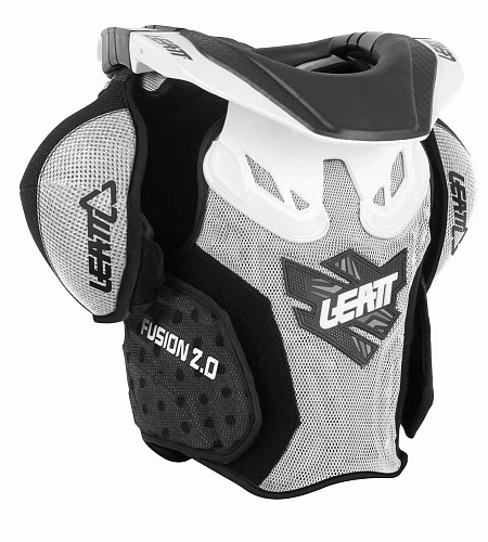 Leatt Fusion 2.0 защита шеи и тела подростковая, бело-черный