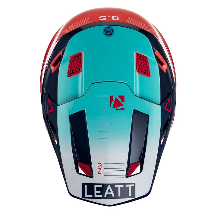 Leatt Kit Moto 8.5 V23 Red шлем кроссовый + Velocity 5.5 мотоочки, красный