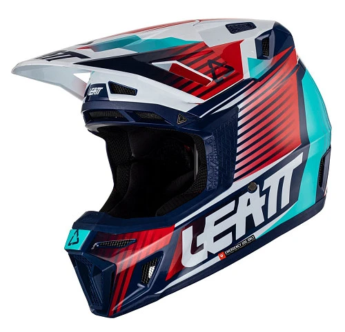 Leatt Kit Moto 8.5 V23 Royal шлем кроссовый + Velocity 5.5 мотоочки