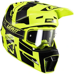Leatt Kit Moto 3.5 V24 Citrus шлем кроссовый + Velocity 4.5 мотоочки