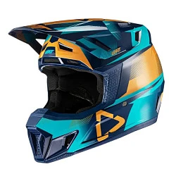 Leatt Kit Moto 7.5 V21 Blue шлем кроссовый + Velocity 4.5 мотоочки