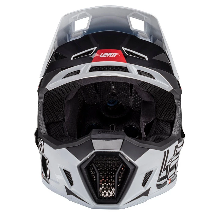 Leatt Kit Moto 7.5 V24 Black/White шлем кроссовый + Velocity 4.5 мотоочки