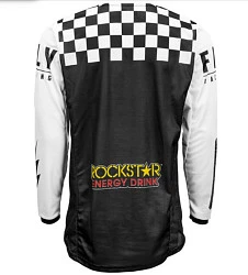 Fly Racing Kinetic Rockstar 2020 джерси, черно-белый
