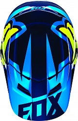 Fox V1 Race козырек к шлему, сине-желтый