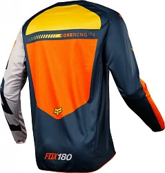 Fox Racing 180 Sayak 2018 джерси, черно-оранжево-серый