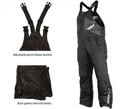 Fly Racing Aurora BIB полукомбинезон зимний, черный