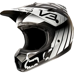 Fox Racing V3 Savant шлем кроссовый, черно-белый