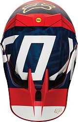 Fox Racing V3 Preest 2018 шлем кроссовый, сине-красный