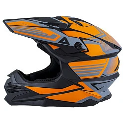 Ataki JK801A Legacy шлем кроссовый, оранжево-серый матовый