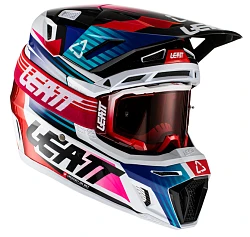 Leatt Kit Moto 8.5 V22 Royal шлем кроссовый + Velocity 5.5 мотоочки